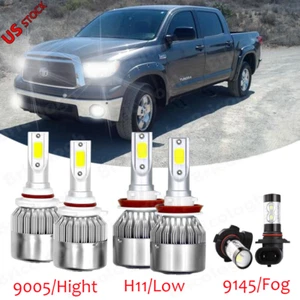 For Toyota Tundra 2007-2013 Combo H11+9005 +9145 LED Headlight + Fog Bulbs 3pair - Picture 1 of 12