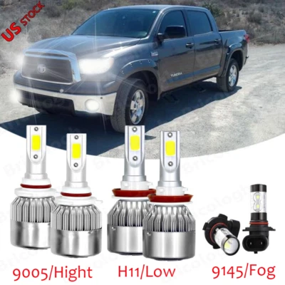 For Toyota Tundra 2007-2013 Combo H11+9005 +9145 LED Headlight + Fog Bulbs 3pair - Image 1 of 4