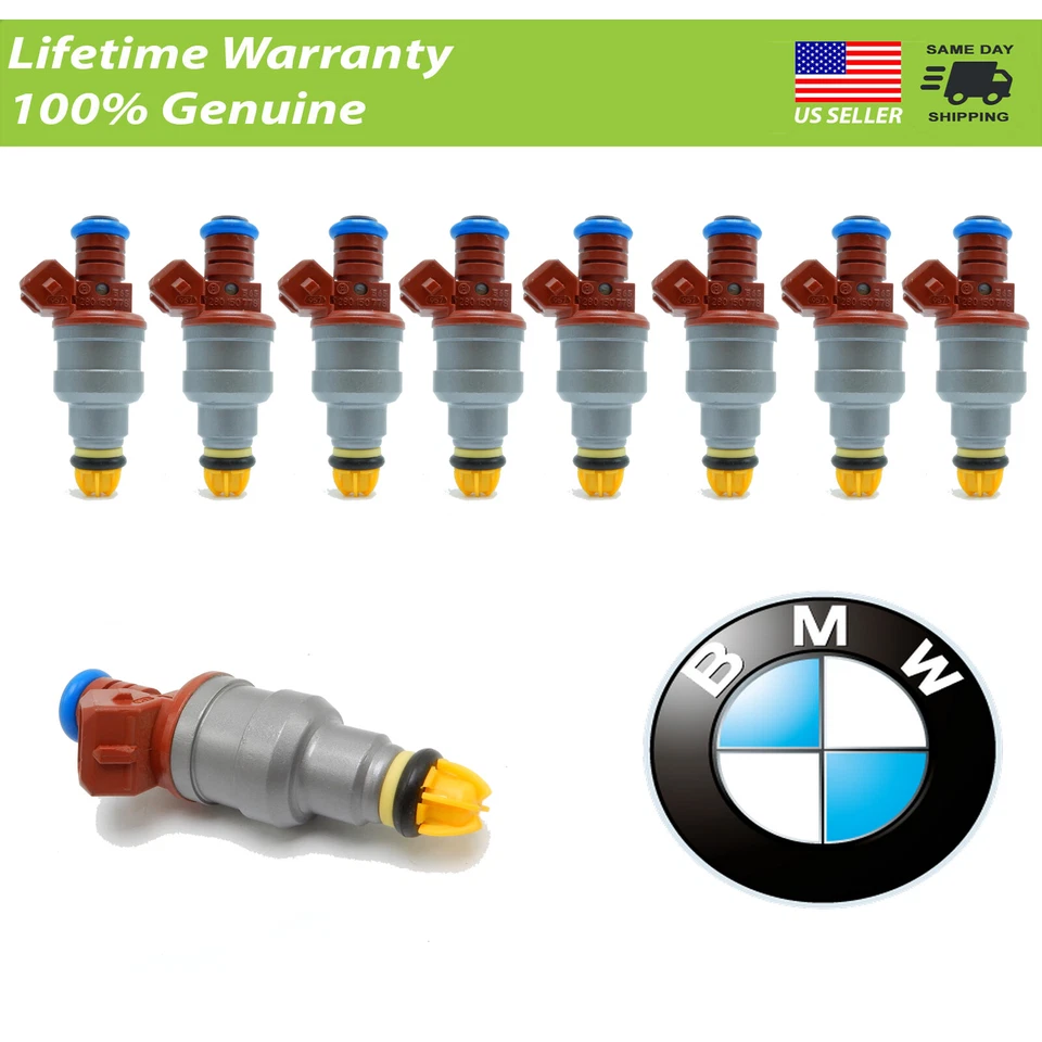 X8 OEM Bosch Fuel Injectors BMW 540i 1994 -95-97- 4.0L 4.4L 3.0L V8 0280150778 - Image 1 of 1