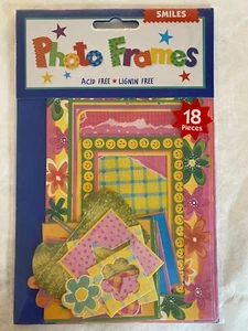 Die Cut SMILES Photo Frames for Scrapbook Amscan 18 pc 90s Vintage - Picture 1 of 3