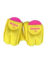 Reebok 2x 1kg Wristbands Weight Yellow And Pink Gym Sports Exercise