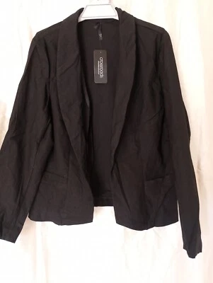 CROSSROADS BLACK WOMEN STRETCH BLAZER SIZE 18 - image 1 of 4