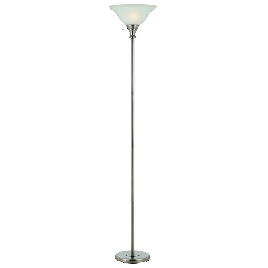 Cal Lighting Torchiere 70" Height Metal Torchiere, Brushed Steel - BO-213-BS - Image 1 of 1