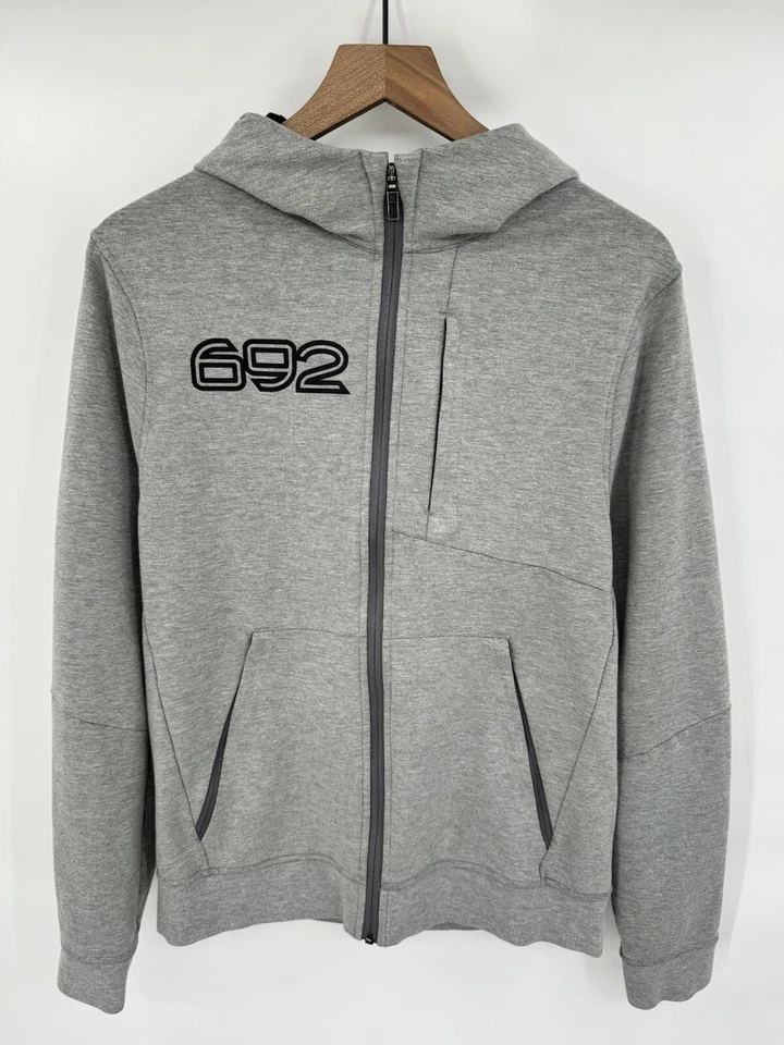 Sudadera con Capucha Lululemon City Para Hombre Gris Medio Cremallera Completa Sudadera Ropa Activa Foto 1 de 4