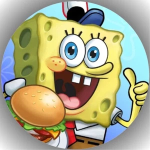 Colocador de tartas cumpleaños imagen de tartas fondant oblea Bob Esponja L27 - Imagen 1 de 1