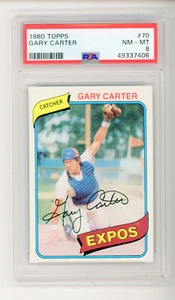 1980 Topps #70 Gary Carter PSA 8 NM-MT HOF - Picture 1 of 2