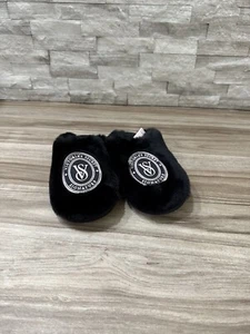 Size S - VICTORIA'S SECRET Closed-Toe Faux Fur Slippers In Black (US Size 5 & 6) - Picture 1 of 7