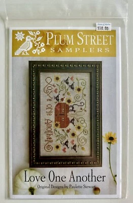 Plum Street Samplers Love One Another Fall/Autumn Counted Cross Stitch Pattern - Image 1 of 2