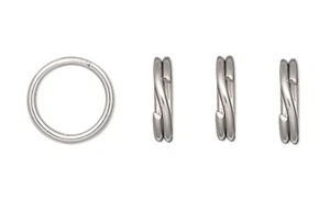 50 Stainless Steel 5mm Round Split Rings with 3.9mm ID to Secure your Charms  - Picture 1 of 4