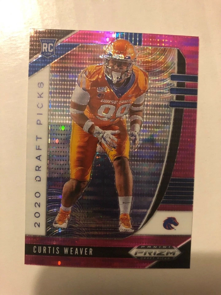 2020 Panini Prizm Draft Picks CURTIS WEAVER Pink Pulsar Prizm Card - Image 1 of 1