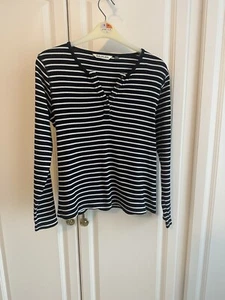 Blau & weiß gestreiftes BAUJKEN-Damentop UK 12 - Bild 1 von 6