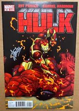 Marvel Hulk #25 Signed Stan Lee Red Hulk Verus Iron Man Vf