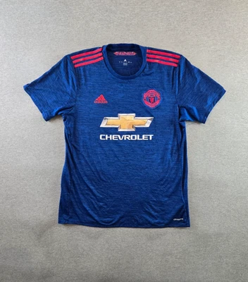 Camiseta Adidas Manchester United Hombre L Azul IBRAHIMOVIC Fútbol Fútbol 2015-2016 Foto 1 de 4