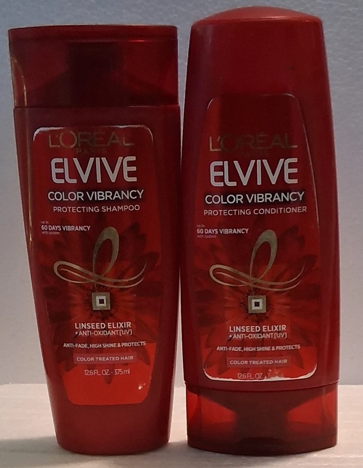  2- L’Oreal Paris Elvive COLOR VIBRANCY Shampoo & Conditioner 12.6oz Each - Image 1 of 1