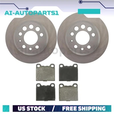 Juego de rotores de freno trasero + pastillas de freno para Volvo 164 1974 1975 Foto 1 de 4