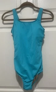Lands End Swimsuit Women’s 8L MASTECTOMY Turquoise One Piece Vacation Beach - Picture 1 of 6