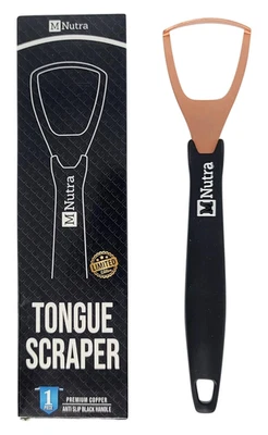 Raspador de Lengua - Herramienta de Higiene Dental, Acero Inoxidable - Limpiador Bucal de Cobre No Foto 1 de 4
