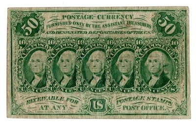 FR. 1312 50 FIFTY CENTS FIRST ISSUE FRACTIONAL CURRENCY - Image 1 of 2