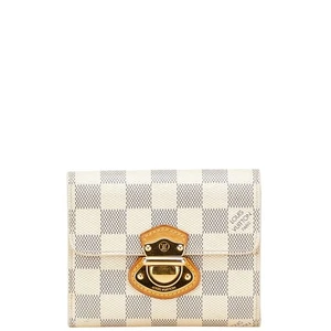 LOUIS VUITTON Damier Azur Portefeuille Joy Tri-fold wallet N60030 Women 【U... - Picture 1 of 13