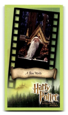 2001 Harry Potter and the Sorcerer's Stone Trading Card #2 A Few Words - Image 1 of 4