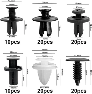 for Nissan 100 PCS Fixing Bumper Fender Liner Push Type Retainer Clips Fastener - Picture 1 of 12