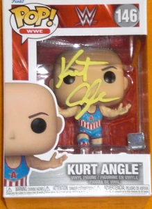 KURT ANGLE SIGNED WWE / WWF #146 FUNKO POP - exact proof - J.S.A. Authenticated - Picture 1 of 8