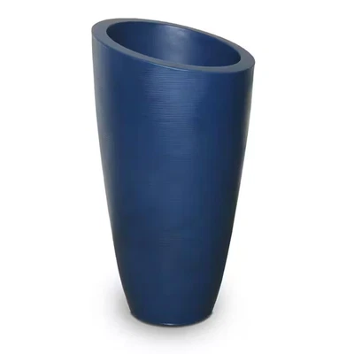 Modesto 42 In. round Neptune Blue Polyethylene Planter - Image 1 of 4