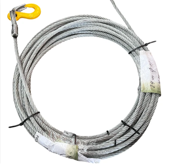Stahlseil Drahtseil ⌀ 11mm, 24m, mit Haken f. Seilwinde, Seilzug, Handseilwinde - Bild 1 von 3