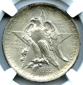 1935 Texas Silver Commemorative, NGC MS67 - Picture 1 of 3