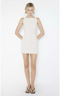 Vestido Bec And Bridge Caro Mini en Piedra Talla AU10 / US6 RRP $220 NUEVO CON ETIQUETAS Foto 1 de 4