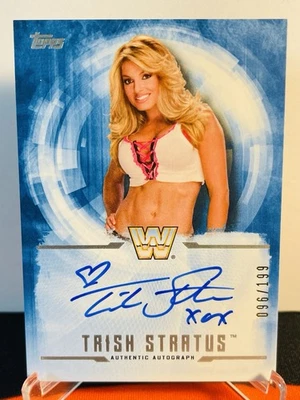 2017 Topps WWE Undisputed Trish Stratus Auto /199 Blue #UA-TS SP WWF - Image 1 of 2