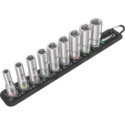 Wera 05004545001 Belt B Deep 1 Socket Set, 3/8 Inch Drive, 9 Pieces - Image 1 of 4