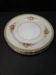 Noreen - Noritake China - 7.5" Salad Plates (4) Chipped  Mosaic - occupied Japan - Picture 1 of 8