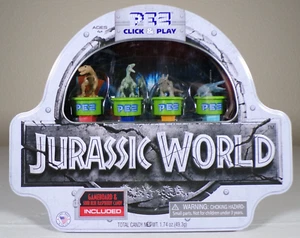 PEZ Jurassic World Click & Play Set w/ Gameboard and Sour Blue Raspberry Candy - Picture 1 of 10