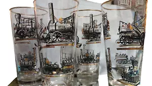 Vintage Libbey Zug Lokomotive Longdrinkgläser - 4er Set - Mid Century Barware - Bild 1 von 6