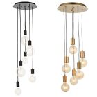 Industrial Style 6 Light Suspended Ceiling Pendant Fitting 10W E27 Endon