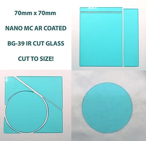 Custom size AR coated 90mm x90x0.9mm Schott BG40 Hoya CM-500 IR Cut color filter - Picture 1 of 2