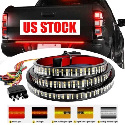 60in Tailgate LED Strip Bar Truck Brake Turn Signal Light Tail For Ram 1500 2500 Foto 1 de 4
