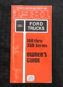 1981 Ford F100 F150 F250 F350 pickup truck owners manual ORIGINAL book guide NOS - Picture 1 of 8