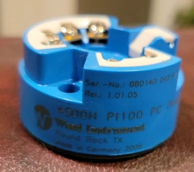 Weed Instrument 4500H PT100 Programmable Temperature Transmitter 3W 0-600F - Image 1 of 3