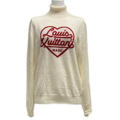 Auténtico LOUIS VUITTON NIGO Colaboración Tarsia Corazón / Sudadera Blanco Rojo - Lana Foto 1 de 4