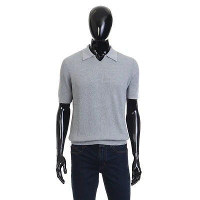 Suéter estilo polo BRUNELLO CUCINELLI 1250 $ - Algodón tejido acanalado inglés, cuello en V Foto 1 de 4