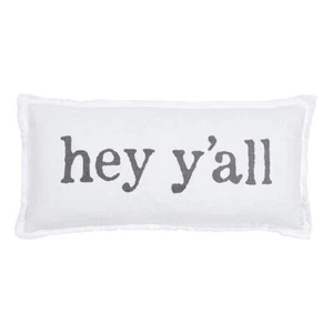 Lumbar Plus Pillow Decorative Throw Pillows 29 in W x 14 in Hey Y'all Pack of 2 - Picture 1 of 1