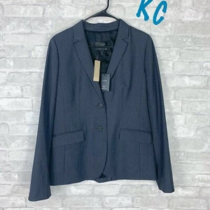 NWT J.Crew Tall Pinstripe 1035 Two Button Jacket Super 120s Wool 28276 NEW Sz T8 - Picture 1 of 4