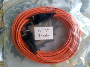 Fiber Optic Patch Cord Jumper Duplex ST-ST 62.5/125 multimode 3 Meter - Picture 1 of 1