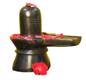 3'' Black Marble Shiva Lingam Shivling Puja mahadev hindu Shivling Yoni Base Poo - Picture 1 of 4