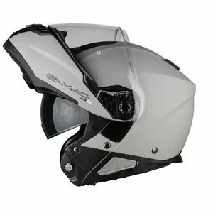 G-Mac Glide Evo Modular DVS Flip Up Front Motorcycle Helmet - Satin Cool Grey - Picture 1 of 11