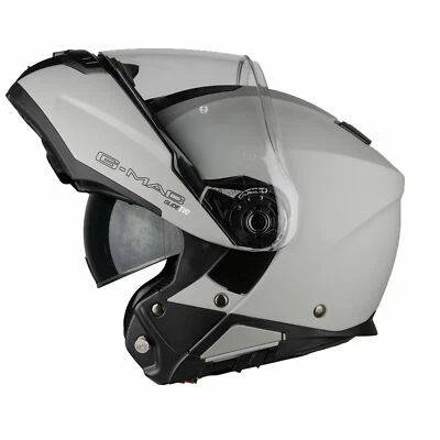 G-Mac Glide Evo Modular DVS Flip Up Front Motorcycle Helmet - Satin Cool Grey - Image 1 of 4