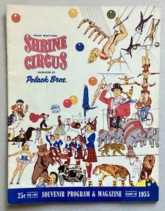 1955 Polack Bros. SHRINE CIRCUS Souvenirprogramm & Magazin - Bild 1 von 7