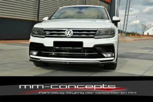 Labio de alerón CUP NEGRO para VW Tiguan MK2 II 2 R-Line frontal enfoque de espada  - Imagen 1 de 6